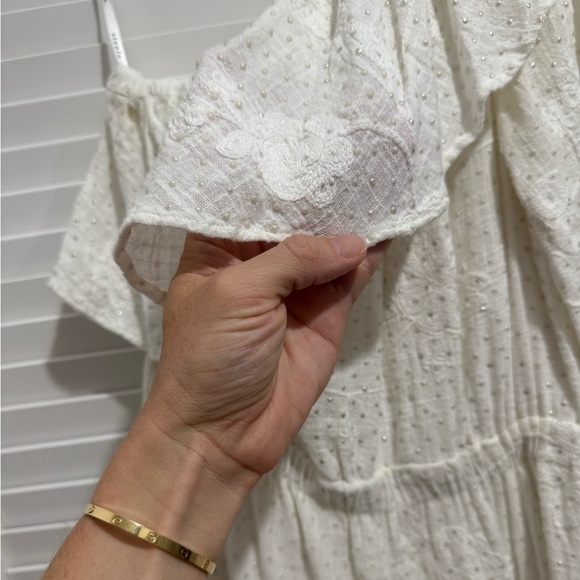 STEELE one-shoulder dress with floral embroidery. - Picture 4 of 5